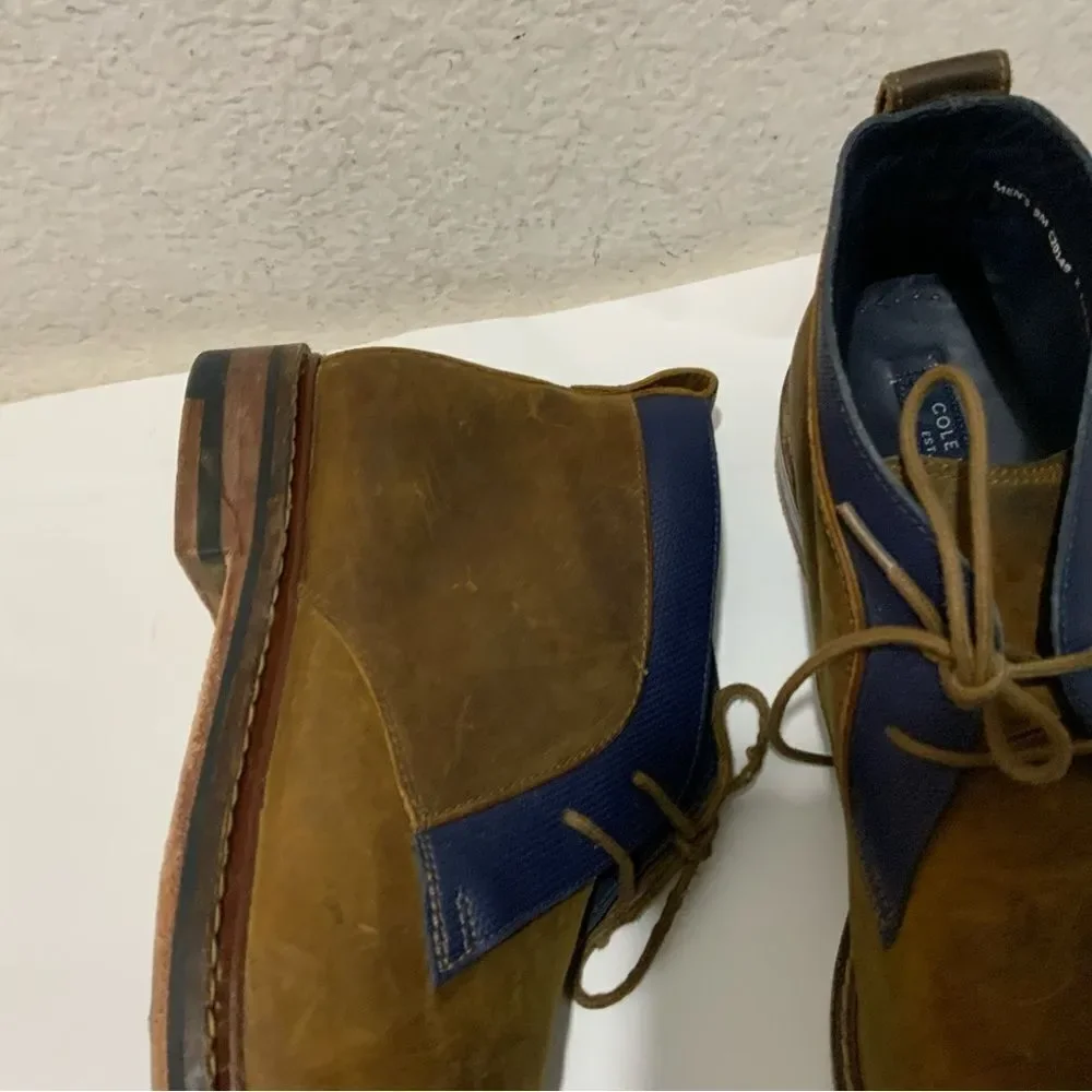 Cole Haan C20149 Mens size 9 Cambridge Chukka Brown leather Boots
